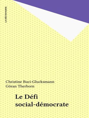 cover image of Le Défi social-démocrate